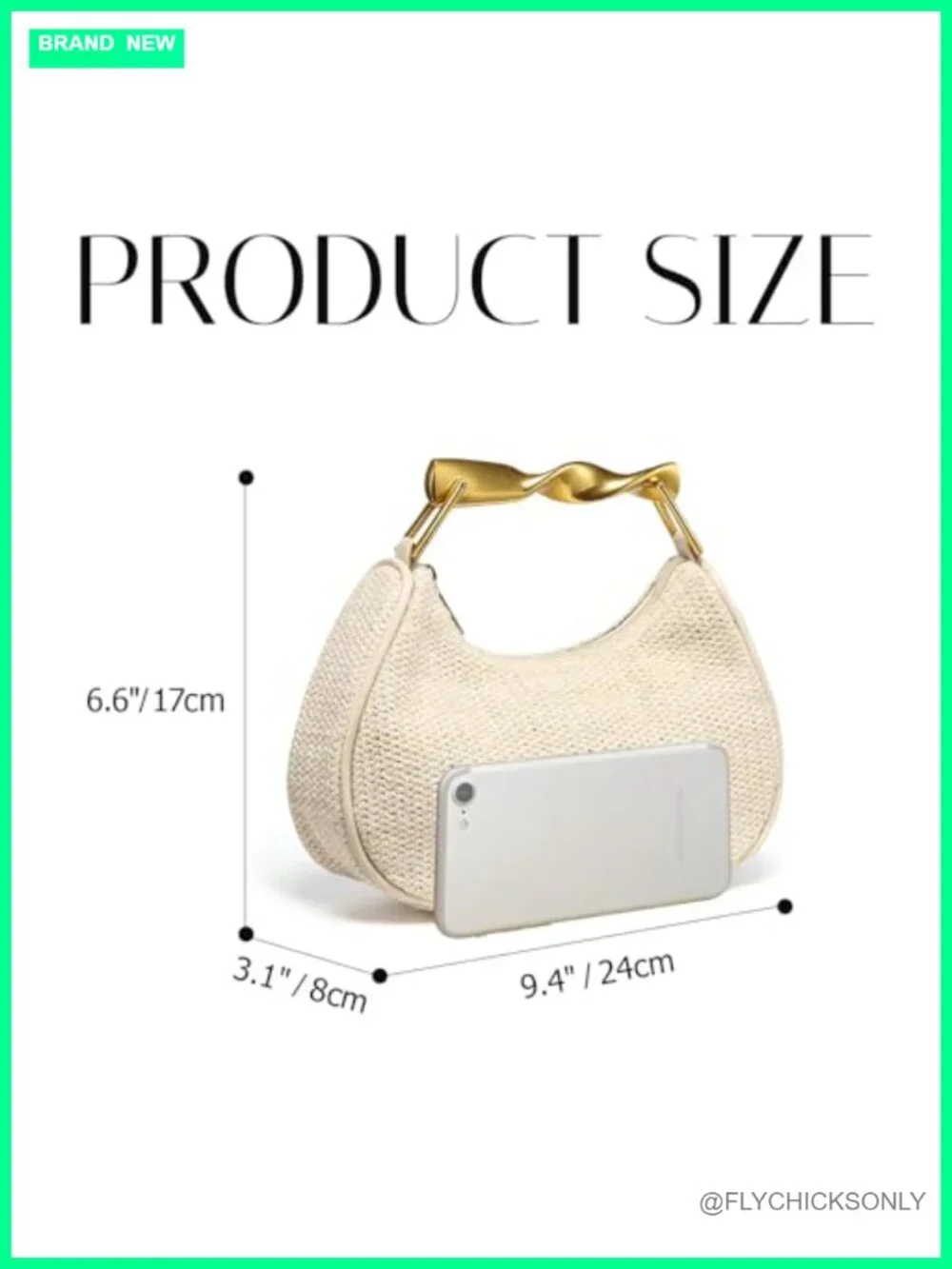 Boho Chic Woven Straw Hobo Tote Handbag Handmade Crescent Satchel Purse